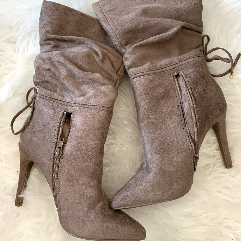 Tan booties